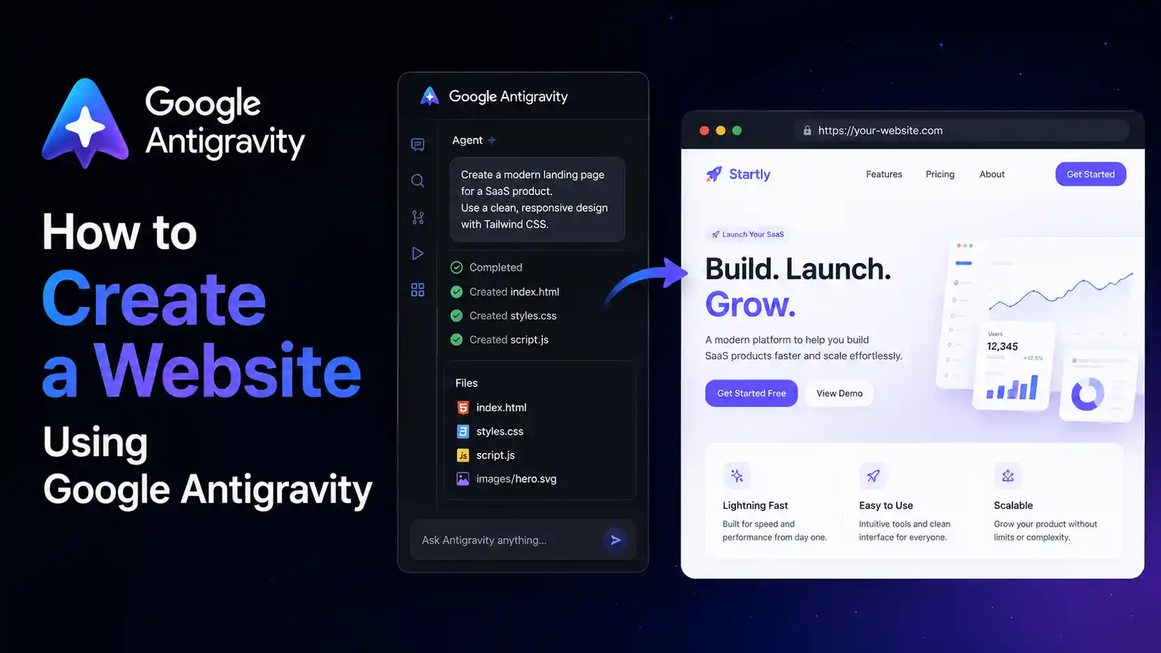 How to Create a Website Using Google Antigravity