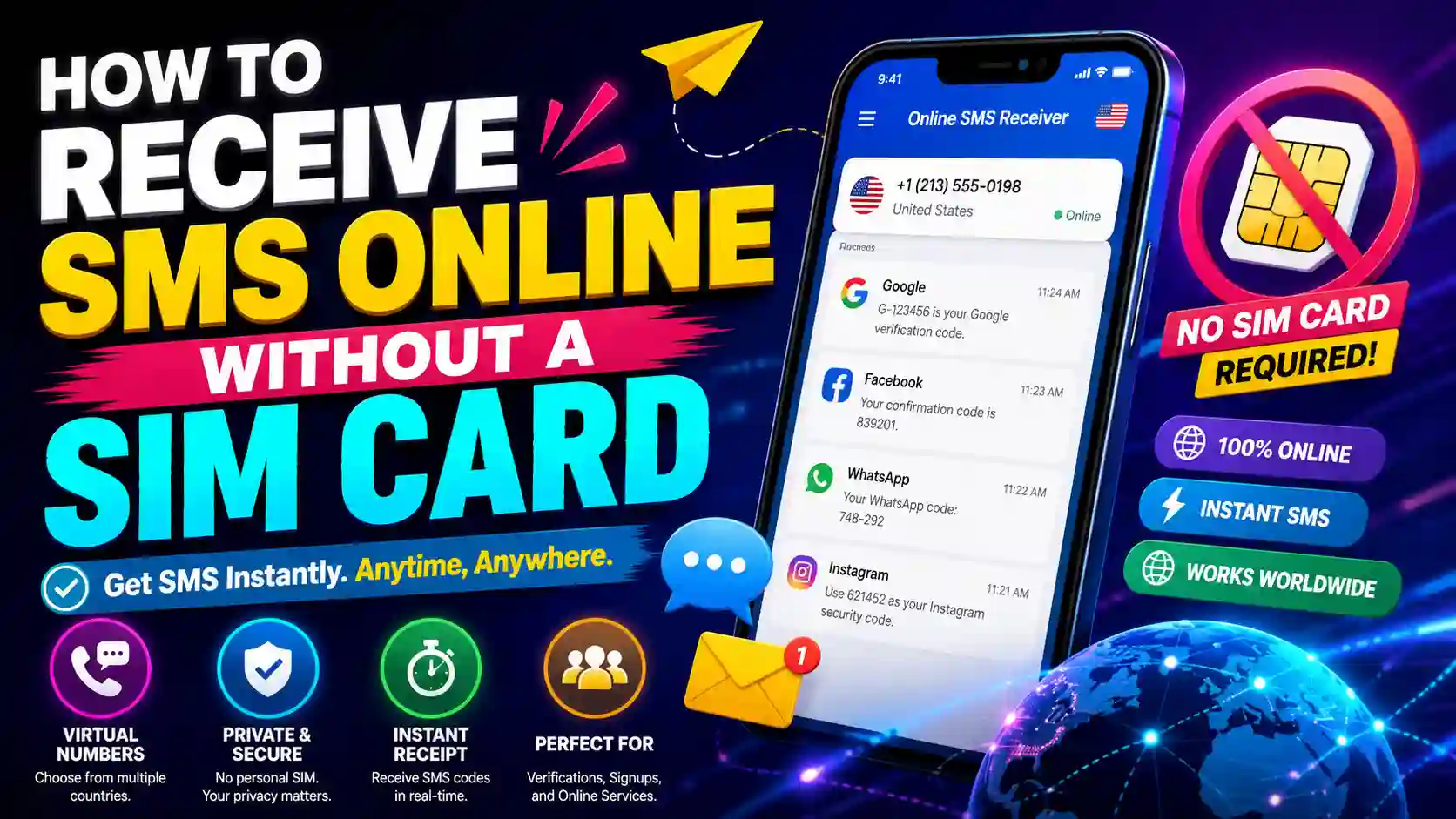How to Receive SMS Online Without a SIM Card